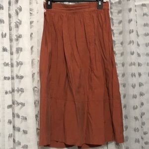 Orange Midi skirt